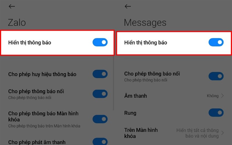 tại sao zalo không thông báo tin nhắn