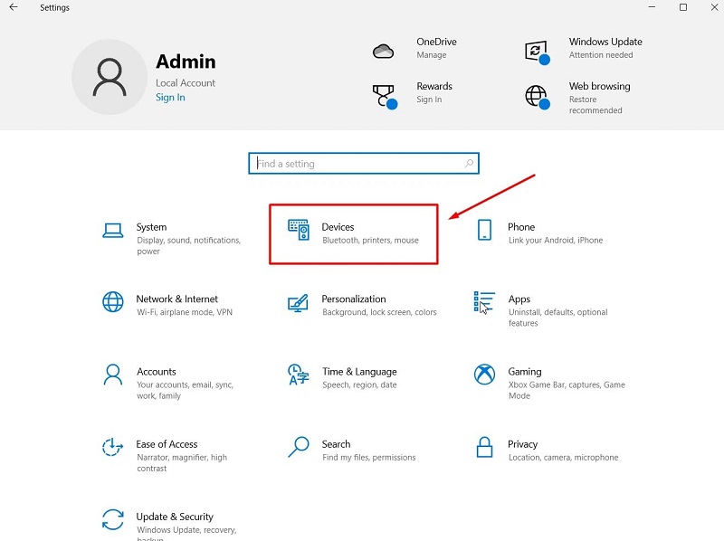 Chọn thiết bị để thêm vào 