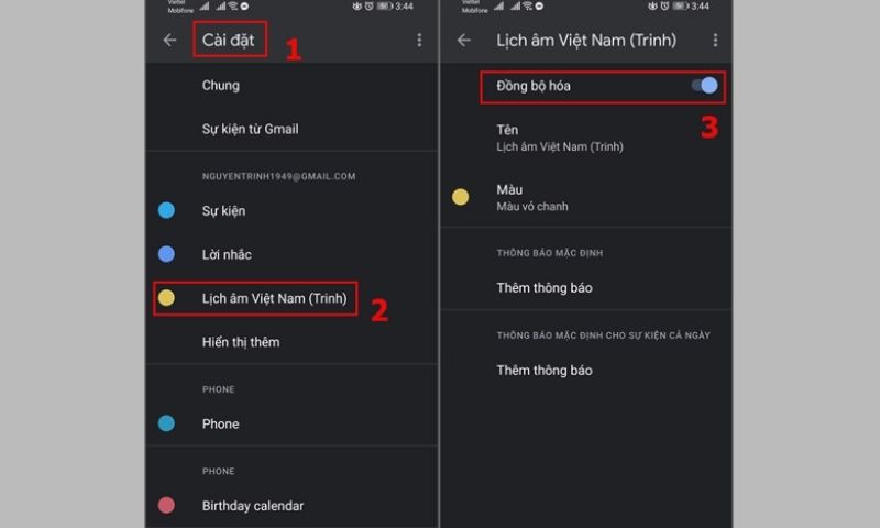 cài đặt lịch âm dương cho điện thoại