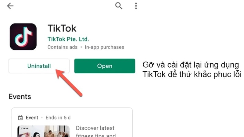 lỗi không vào được TikTok trên Android
