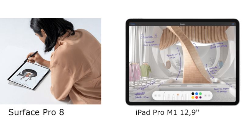 hiệu năng nên mua surface hay ipad