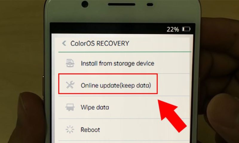 Cách thoát khỏi ColorOS Recovery Oppo 