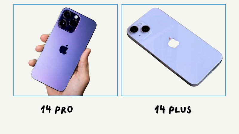 so sánh iphone 14 plus và 14 pro