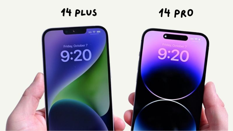 so sánh iphone 14 plus và 14 pro