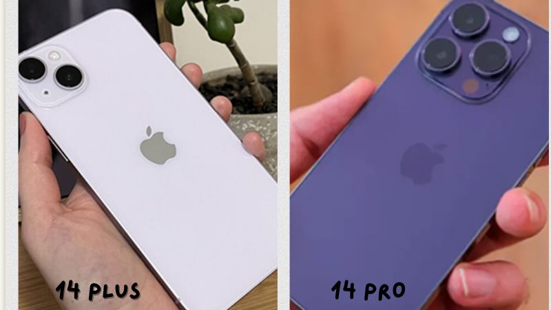 so sánh iphone 14 plus và 14 pro