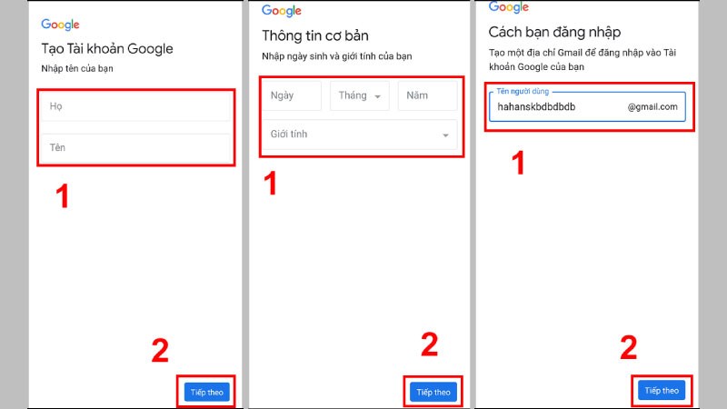 tạo tài khoản Email trên điện thoại