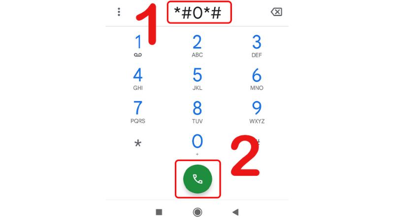test màn hình điện thoại
