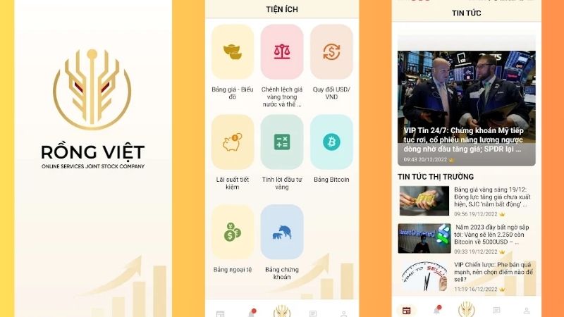 ứng dụng theo dõi giá vàng