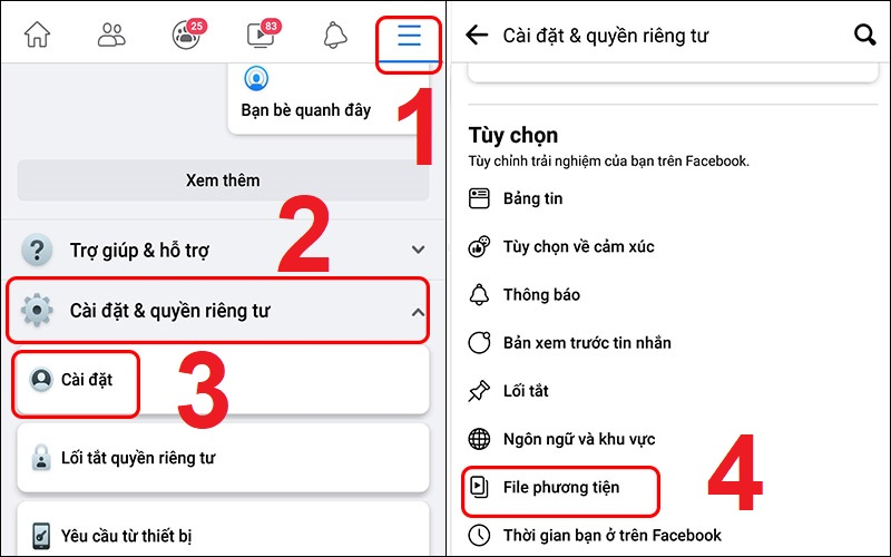 cách bật video tự phát trên Facebook trên điện thoại