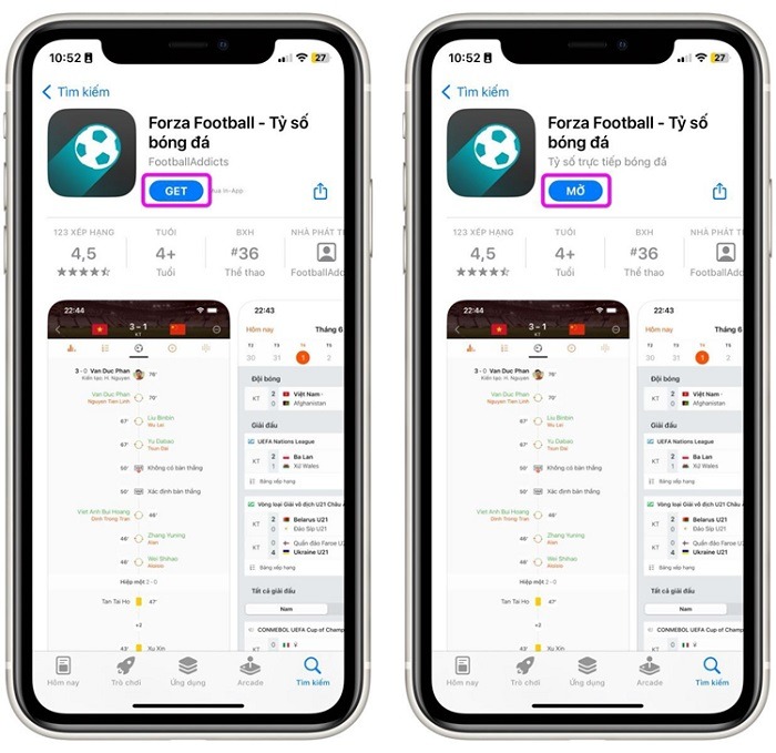 Cập nhật tỷ số Euro trên iPhone