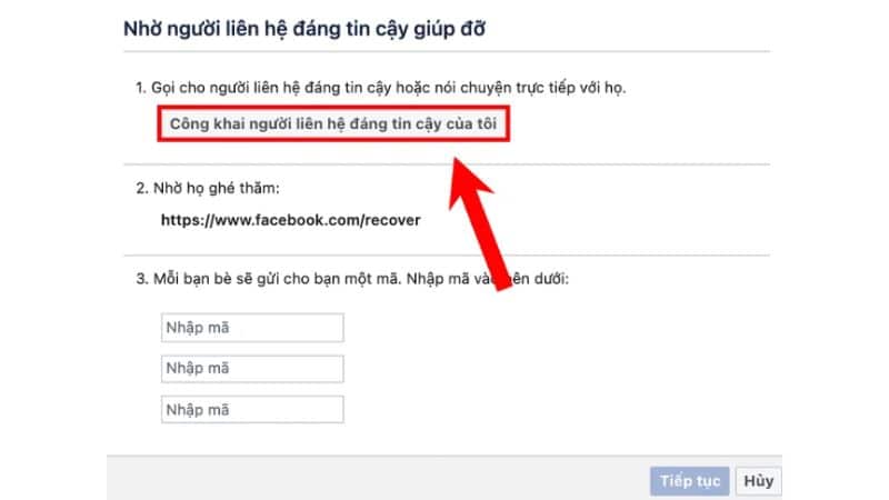 Thông qua liên hệ đáng tin cậy trên máy tính