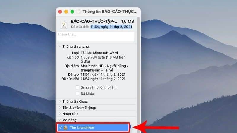 giải nén File RAR trên MacBook đơn giản bằng The Unarchiver