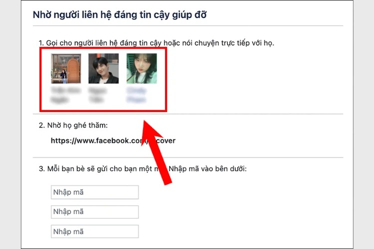 Thông qua liên hệ đáng tin cậy trên máy tính