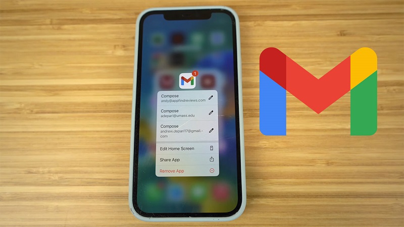 Hoặc vào ứng dụng Gmail để xem mã xác minh