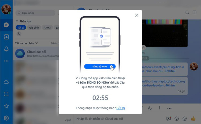 xác nhận đồng bộ
