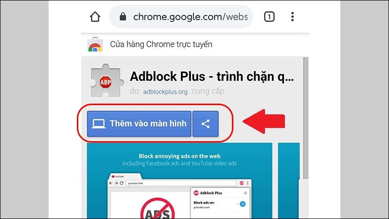 Cài đặt tiện ích mở rộng (Extension) chặn quảng cáo