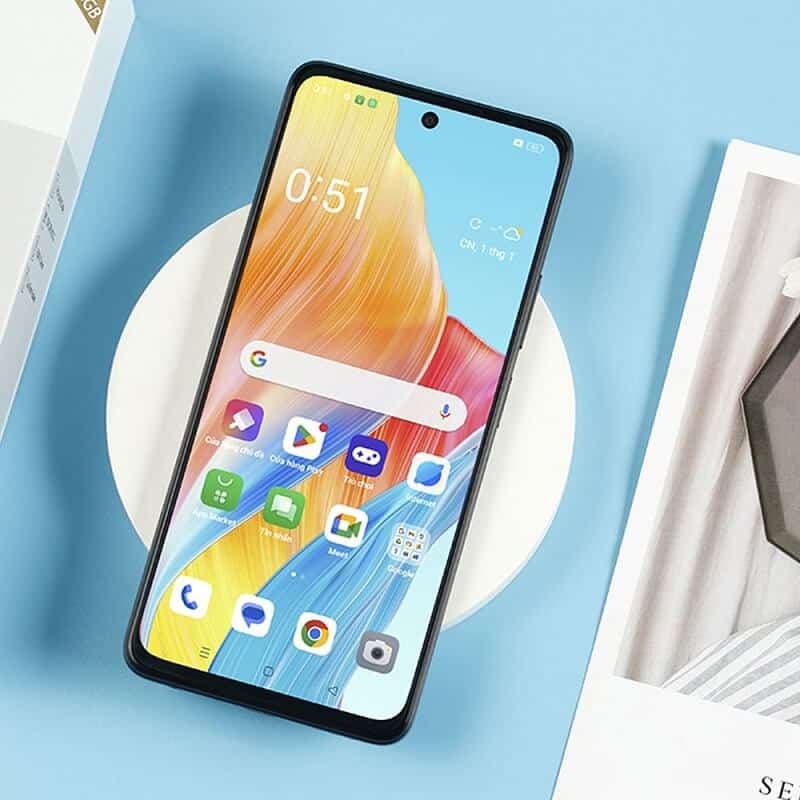 Oppo A58 sở hữu thiết kế thanh mảnh vuông vức