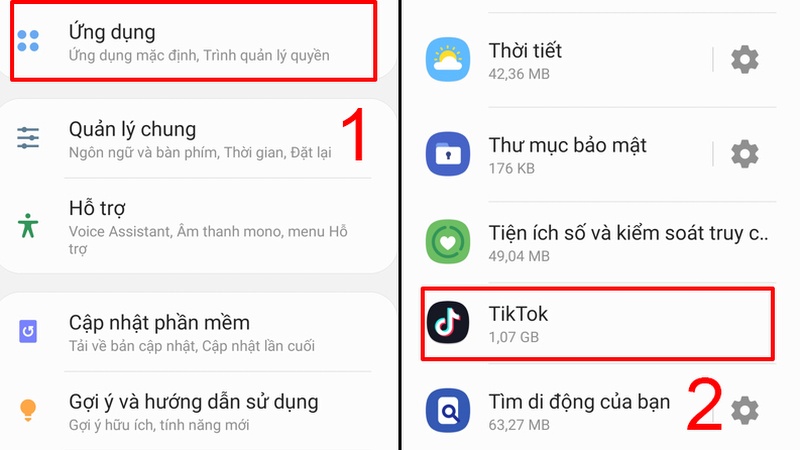 Gỡ hoặc cập nhật lại các ứng dụng - Cách khắc phục tình trạng điện thoại tự khôi phục cài đặt gốc hiệu quả