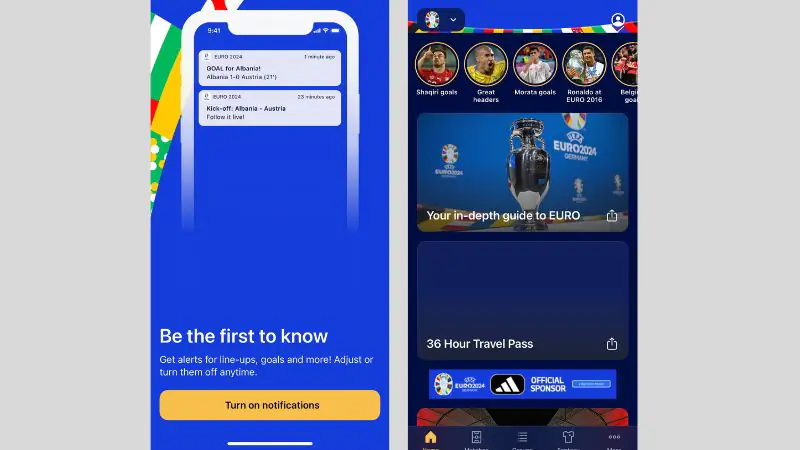 Lịch Euro 2024 trên iPhone