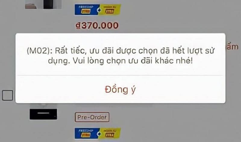 Lỗi M02 Shopee là gì?