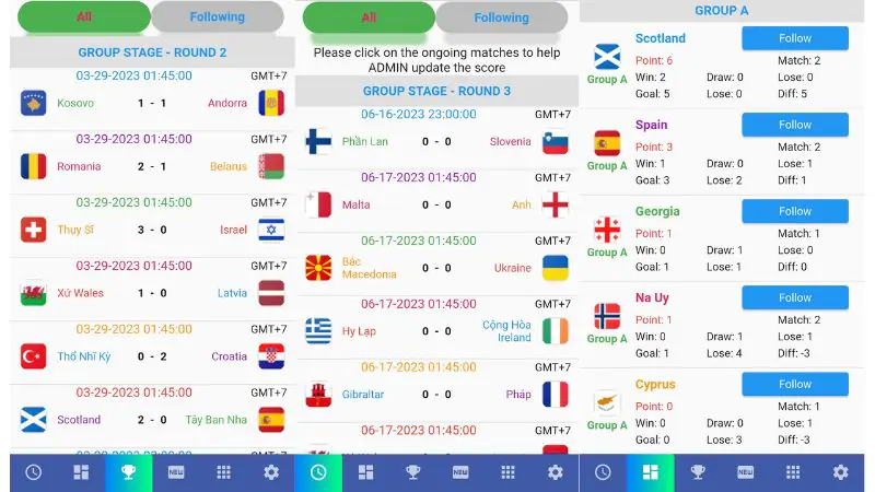 Ứng dụng Lịch thi đấu Euro 2024
