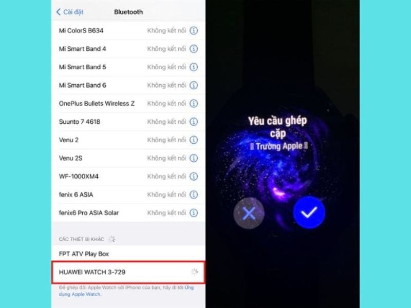 Cách kết nối đồng hồ Huawei với iPhone