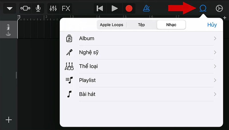 Chọn thư mục chứa file nhạc