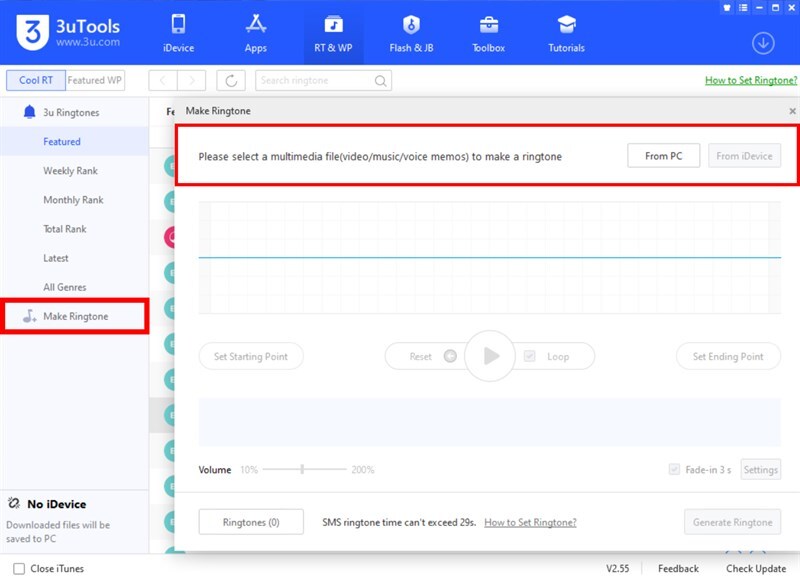Hướng dẫn cài nhạc chuông iPhone bằng 3uTools