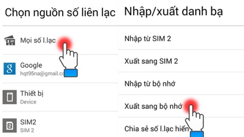 cách đồng bộ danh bạ từ android sang iphone