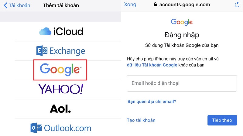 Hướng dẫn cách đồng bộ danh bạ từ iPhone lên Gmail 3