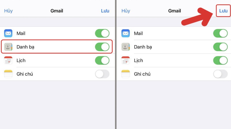 Hướng dẫn cách đồng bộ danh bạ từ iPhone lên Gmail 4