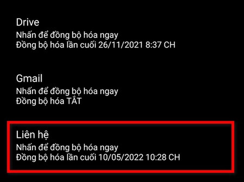 Hướng dẫn cách đồng bộ danh bạ từ điện thoại Android lên Gmail 5