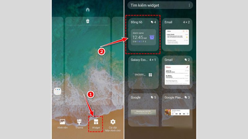 Cách hiển thị đồng hồ trên màn hình chính Samsung