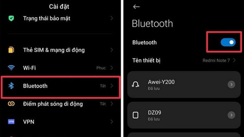 Kiểm tra thiết bị kết nối