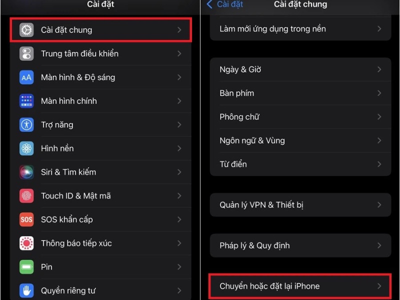 Truy cập ứng dụng Cài đặt trên iPhone