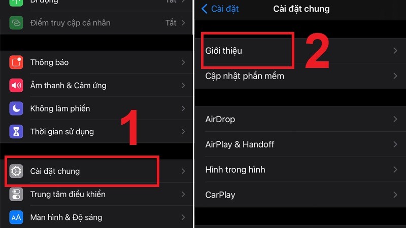 Lấy số IMEI trong Cài đặt