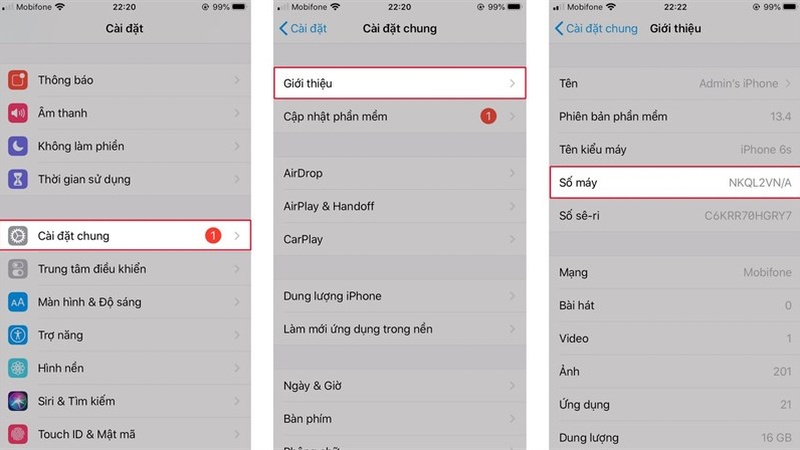Cách kiểm tra iPhone quốc tế nước nào bằng cách kiểm tra trên điện thoại