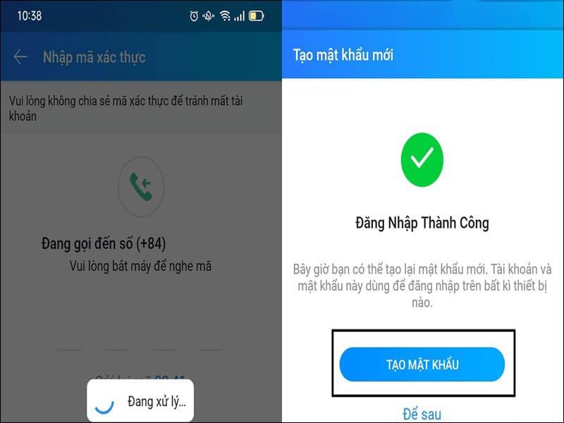 Cách lấy lại mật khẩu Zalo bằng username