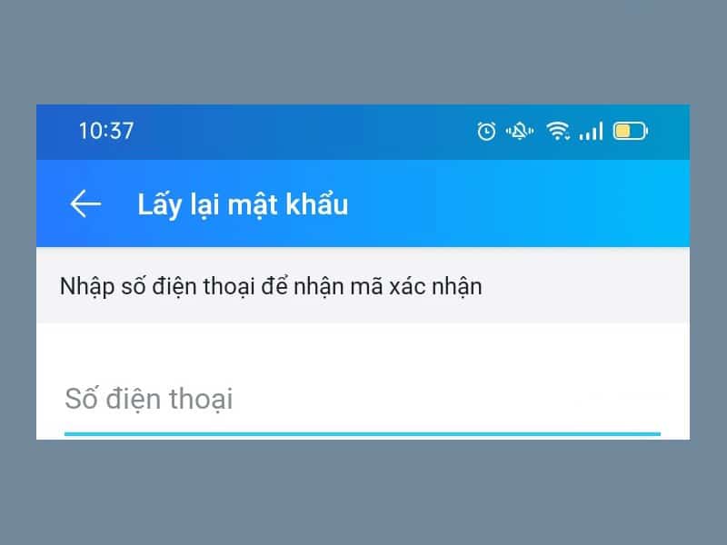 Cách lấy lại mật khẩu Zalo bằng username