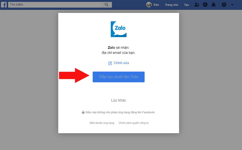 Sử dụng ứng dụng Facebook để lấy lại tài khoản, mật khẩu