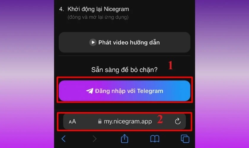 Cách mở chặn hiển thị nhóm chat Telegram trên iPhone