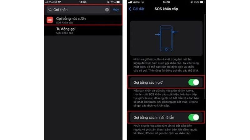 Thay đổi cài đặt cuộc gọi khẩn cấp của bạn