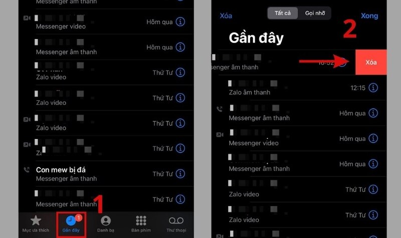 Cách khác để tắt lịch sử cuộc gọi Messenger trên iPhone