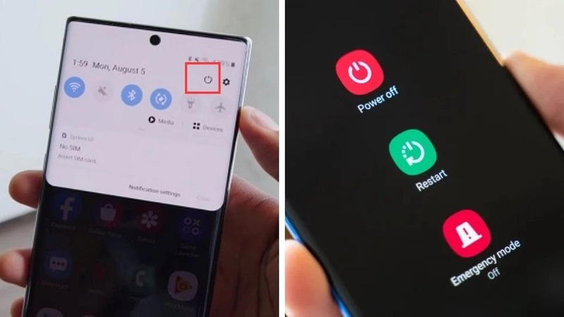 Tắt nguồn bằng Quick Panel