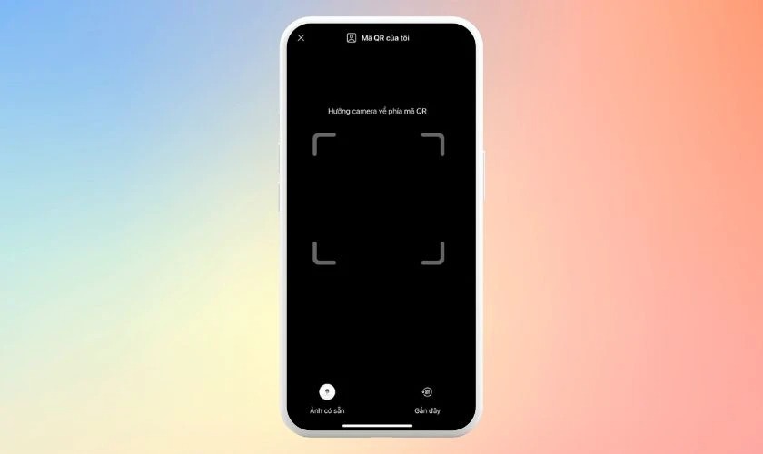 sử dụng camera để quét mã QR
