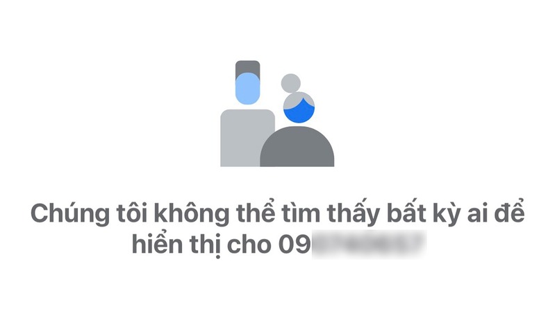 Chúng tôi không tìm thấy bất kỳ ai.