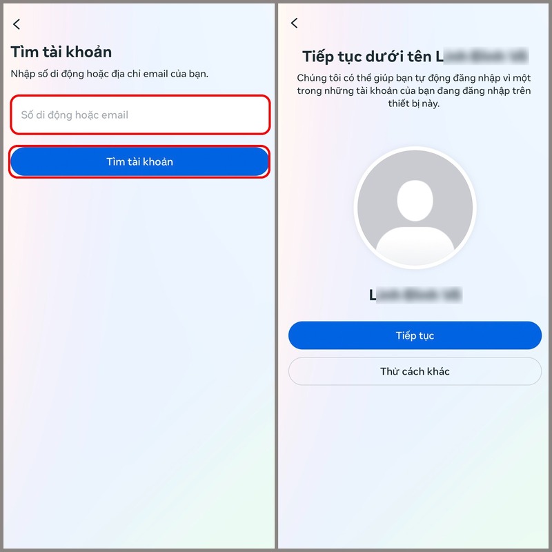 Tìm kiếm tài khoản Facebook bằng số điện thoại