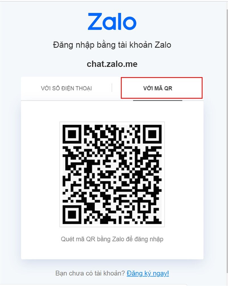 Quét mã QR để đăng nhập vào tài khoản