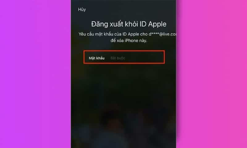 Áp dụng tính năng xóa iPhone