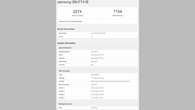 Galaxy Z Flip 6 Ram 12GB